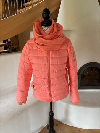 SOCCX Winterjacke mit Schal, M, Neonhummer