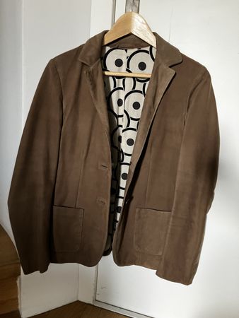 Damen Lederblazer braun