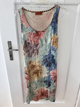 Missoni Kleid ärmellos floral mit Pailletten bunt gebraucht