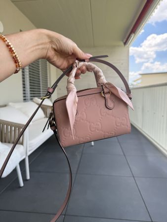 Gucci Umhaengetasche Damen Rosa Leder neuer Zustand