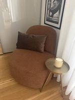 Sessel braun mit gold