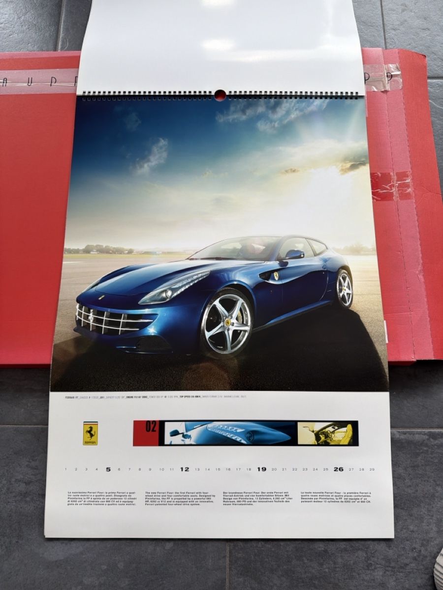 Ferrari Kalender: Original Ferrari Kalender aus 2012 – Gebraucht aus Wolfwil von Rolex1 2