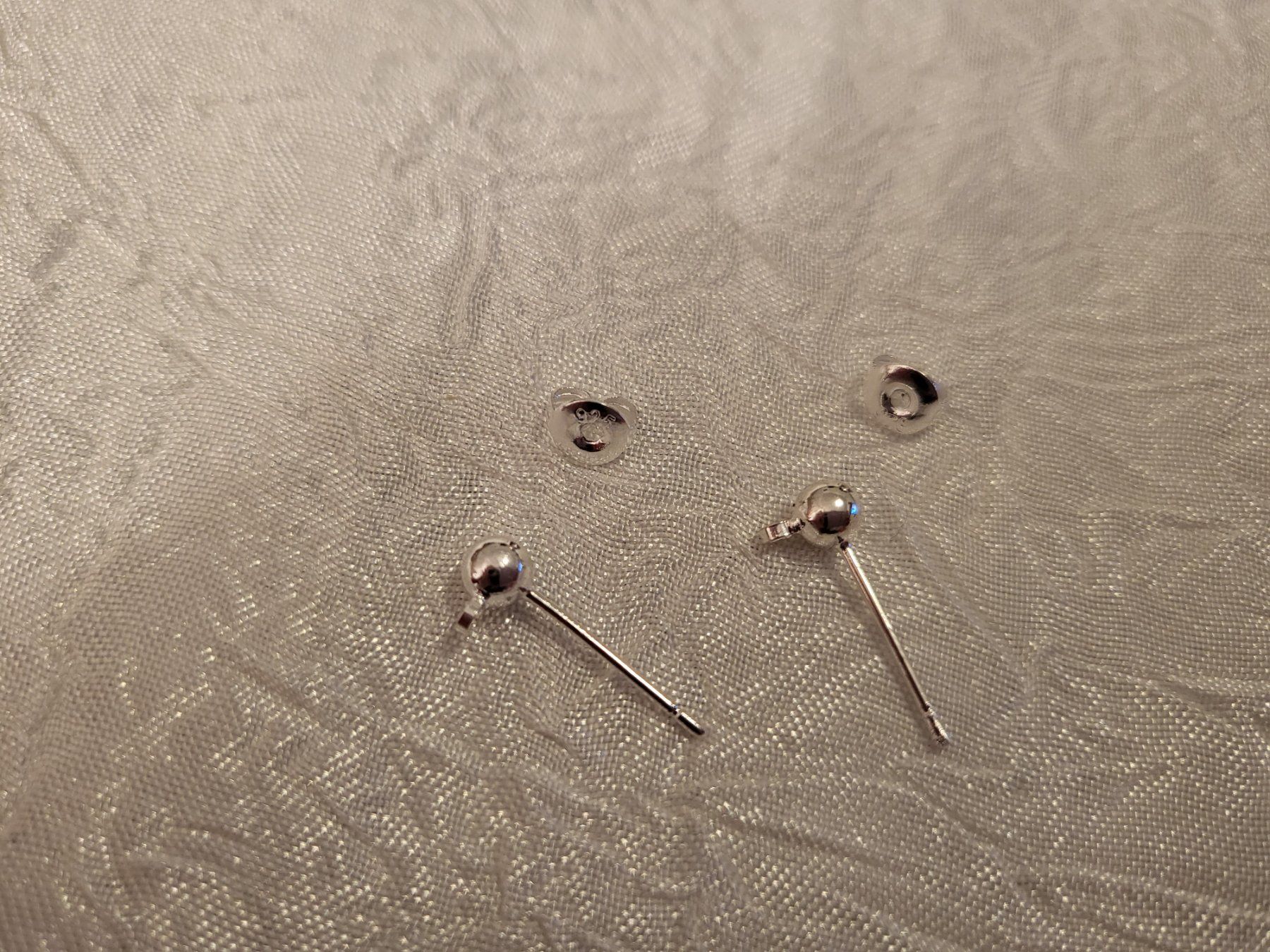 Orecchini pendenti & Orecchini a lobo: Ohrstecker versilbert mit stopper – Nuovo (secondo la descrizione) da Dietikon venduto da Eleda 1