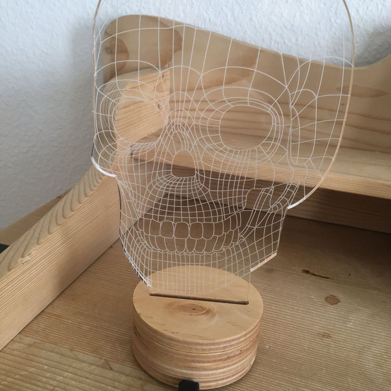 Lampade: BULBING - 3d Schädel Leuchte/ Lampe/ icht, optische Illusion – Nuovo e nell'imballaggio originale da Wil SG venduto da alyx 3