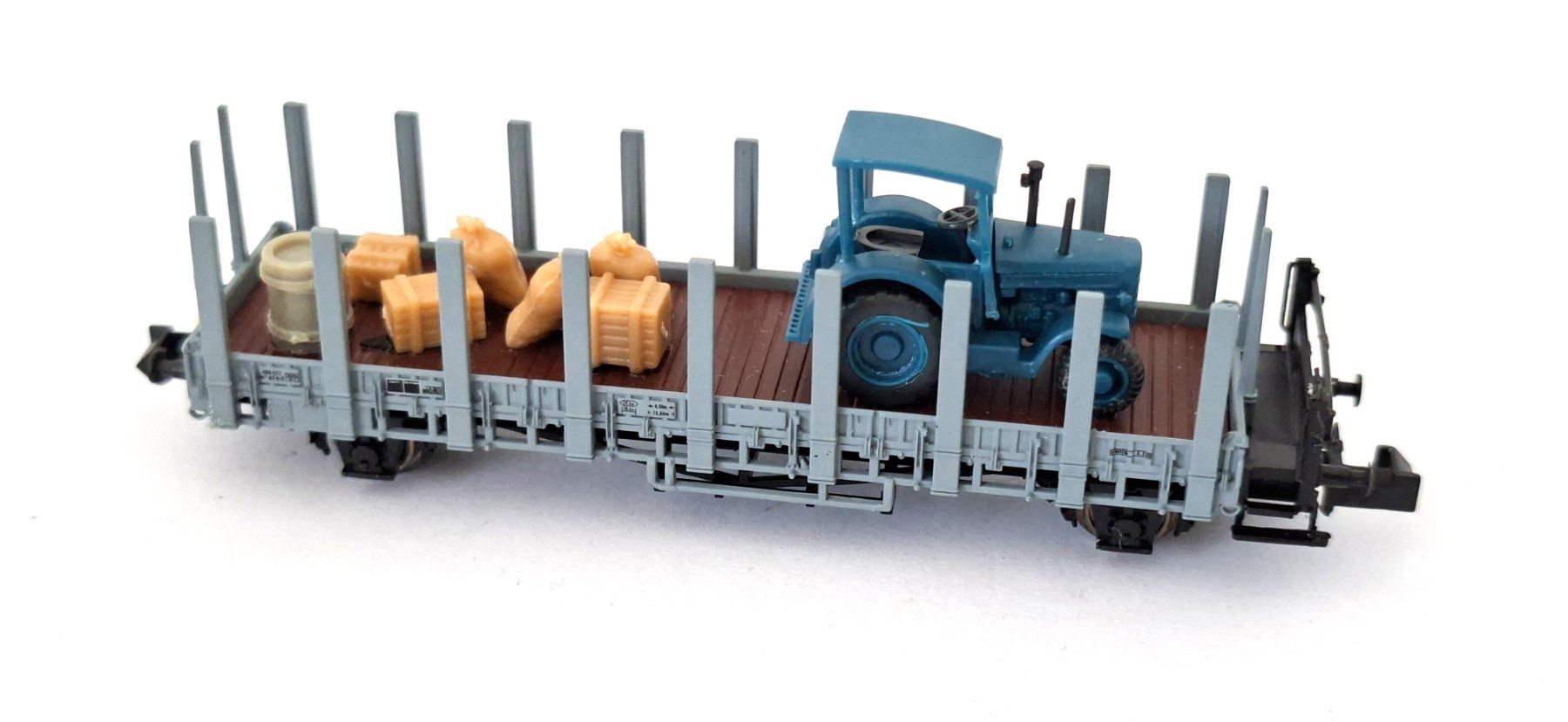 Trix Modellini di ferrovie: Minitrix SBB Rungenwagen 2 achsig beladen – Usato da Biberist venduto da Ntrains 2
