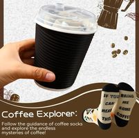 ☕️Crew-Socken mit Kaffeetassen-Muster – Im To-Go-Becher 🧦🔥