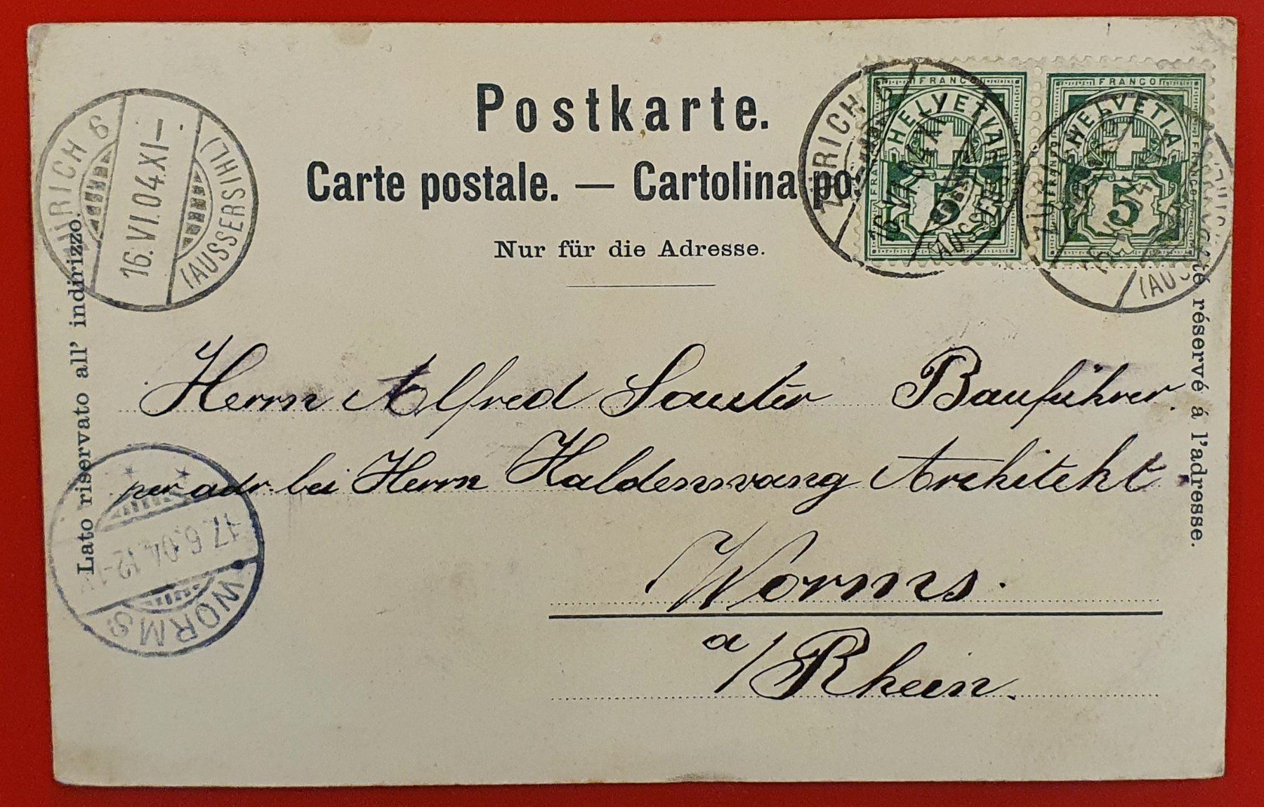 Cartoline postali: Zürcher Kantonal-Schiessen 1904 – Usato da Kreuzlingen venduto da Rschweiz1 1