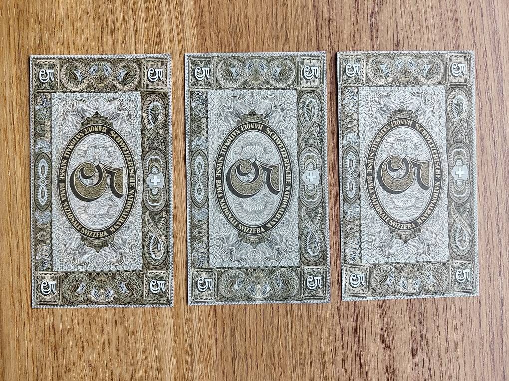 Banconote: Banknoten 5 Franken, 1947 / 1952 – Usato da Oberwangen TG venduto da danbit88