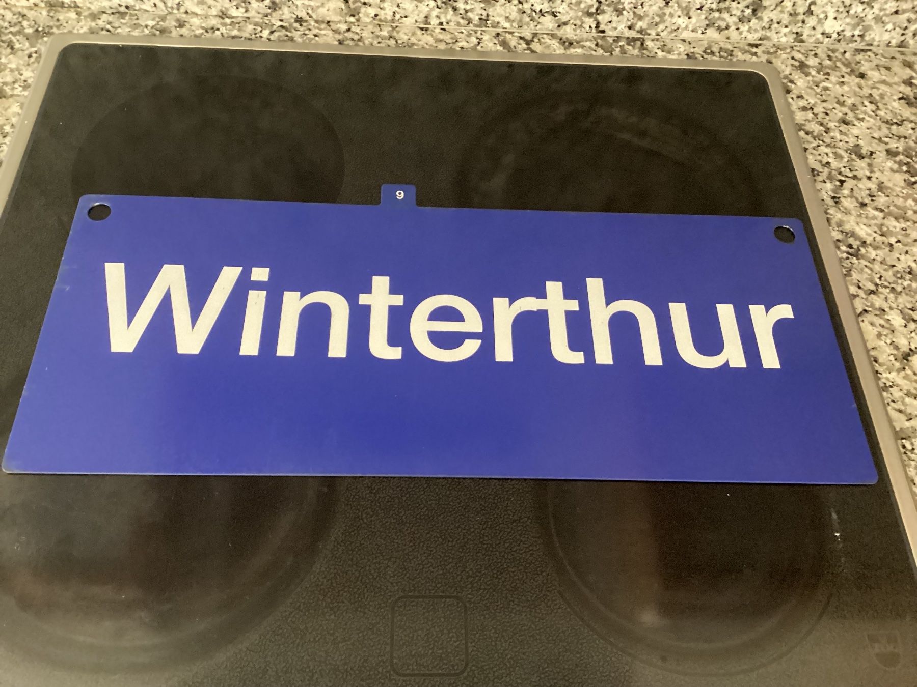 SBB/CFF/FFS Insegne: Originales SBB/CFF/FFS-Metallschild, Winterthur / Wil – Usato da Minusio venduto da scotch111