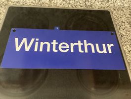 Originales SBB/CFF/FFS-Metallschild, Winterthur / Wil