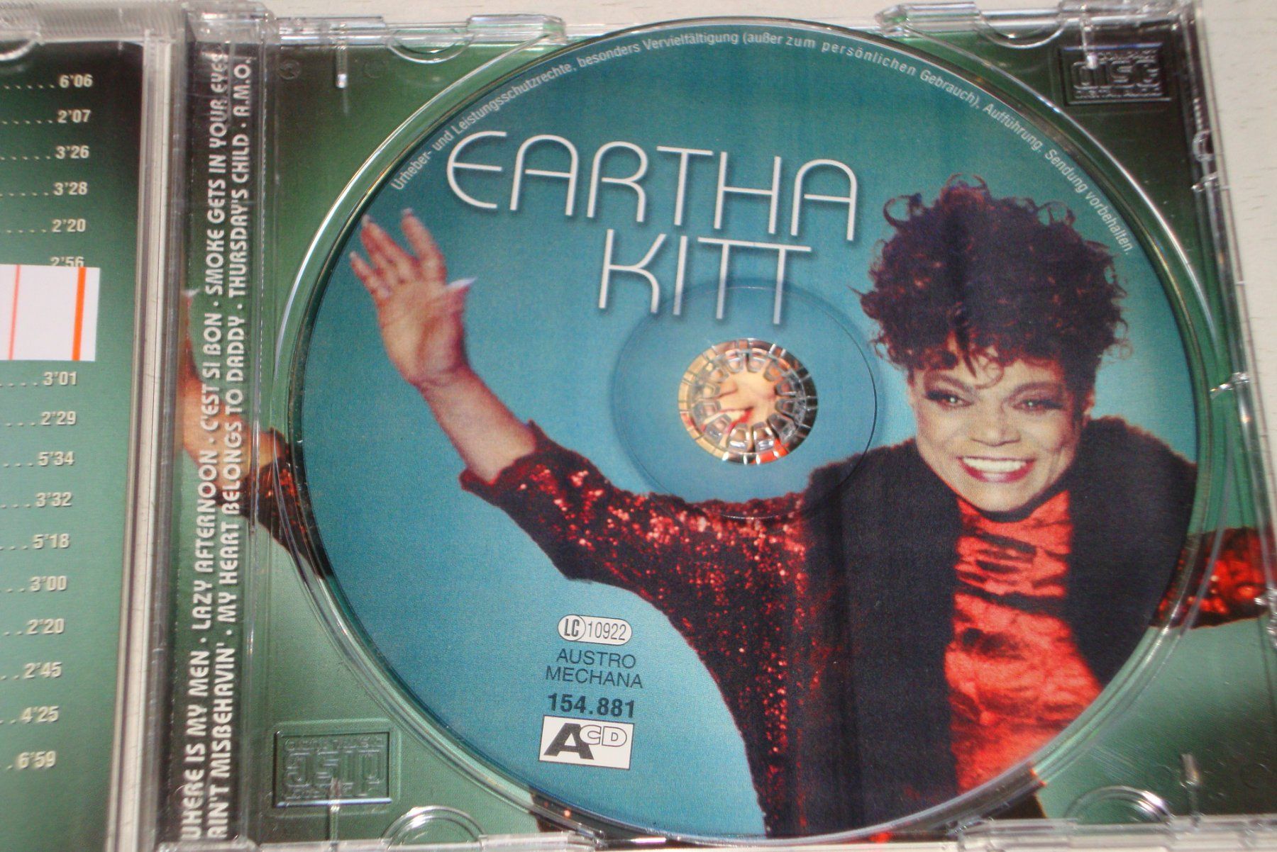 CD: Eartha Kitt - inc. "Where is My Man" – Usato da Unterbäch venduto da dadin 3
