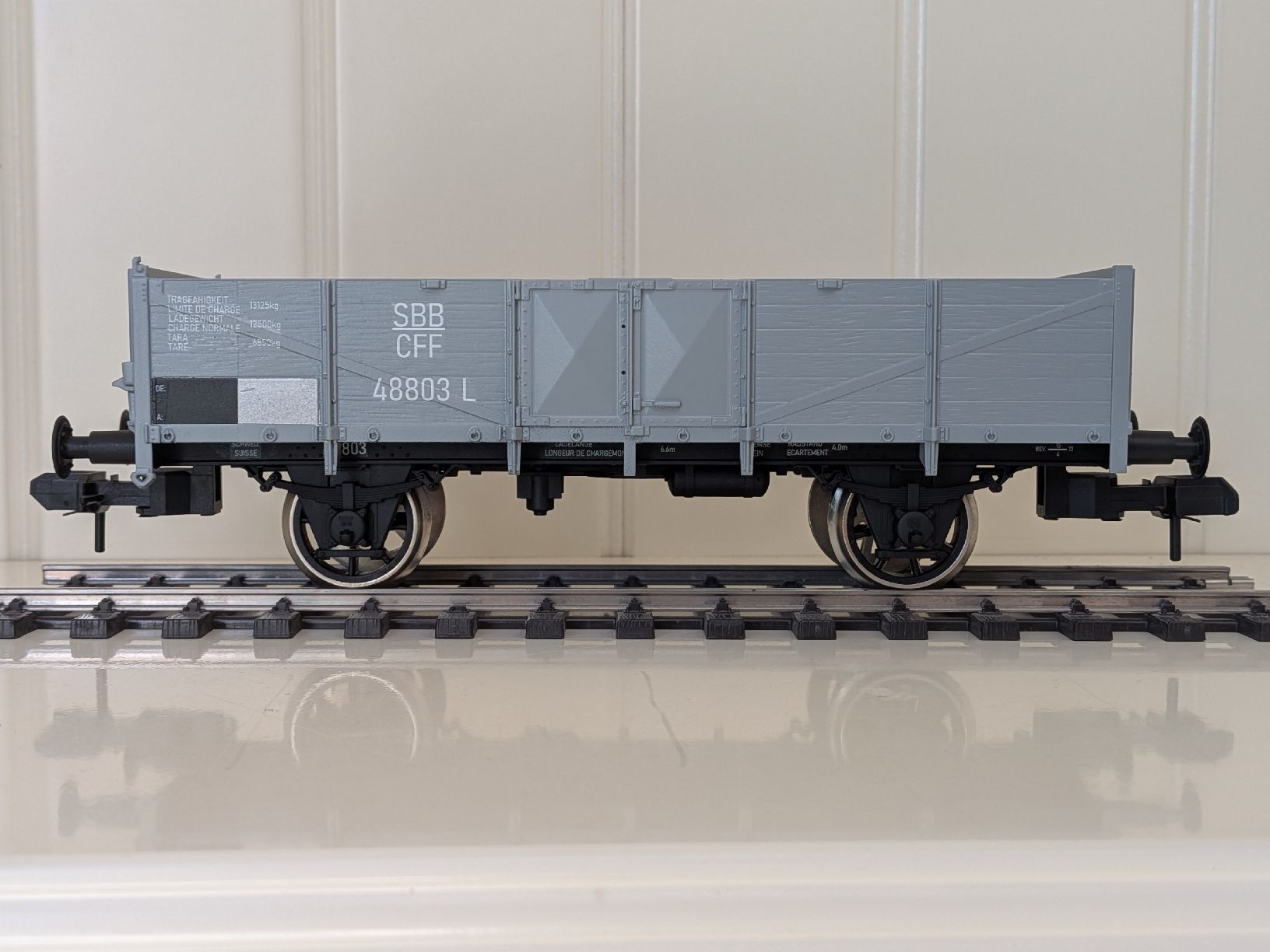 Märklin Modellini di ferrovie: SBB Hochbordwagen L 48803  EINZELSTÜCK – Nuovo (secondo la descrizione) da Grenchen venduto da garage-city 4