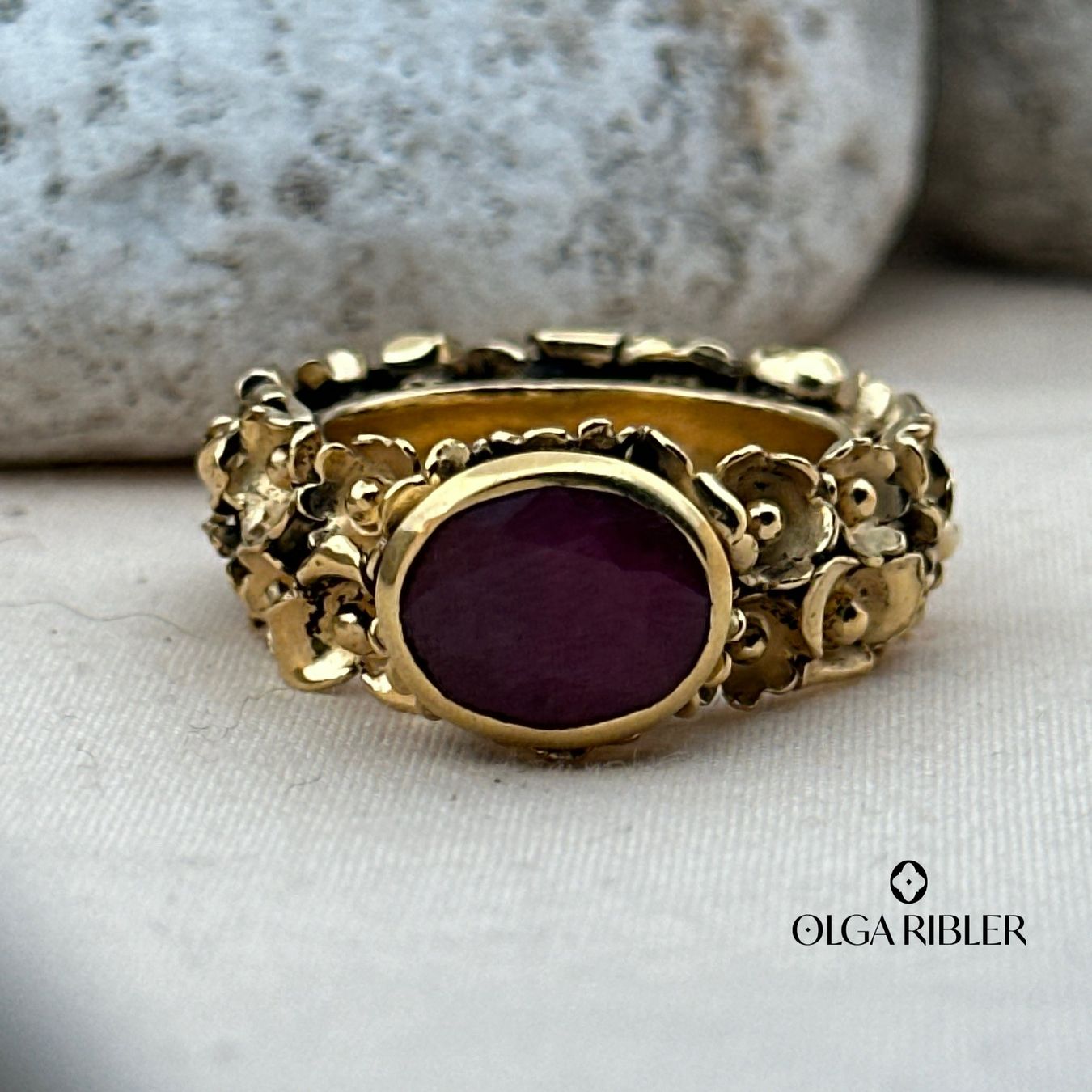 Olga Ribler Anelli: Statement Silber Ring 925 mit Rubin Grösse 56 – Nuovo (secondo la descrizione) da Luzern venduto da Schmuckoutlet 1