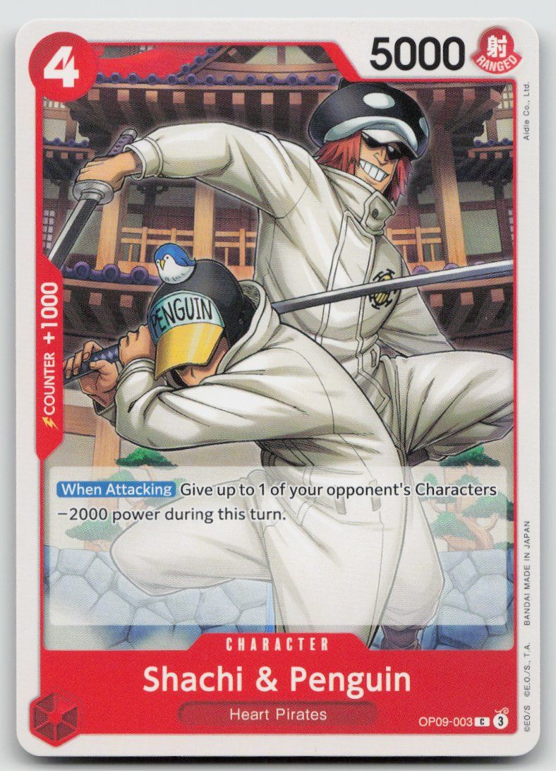 Bandai Carte collezionabili: One Piece Shachi & Penguin OP09-003 C – Usato da Lugano venduto da VlaseCard