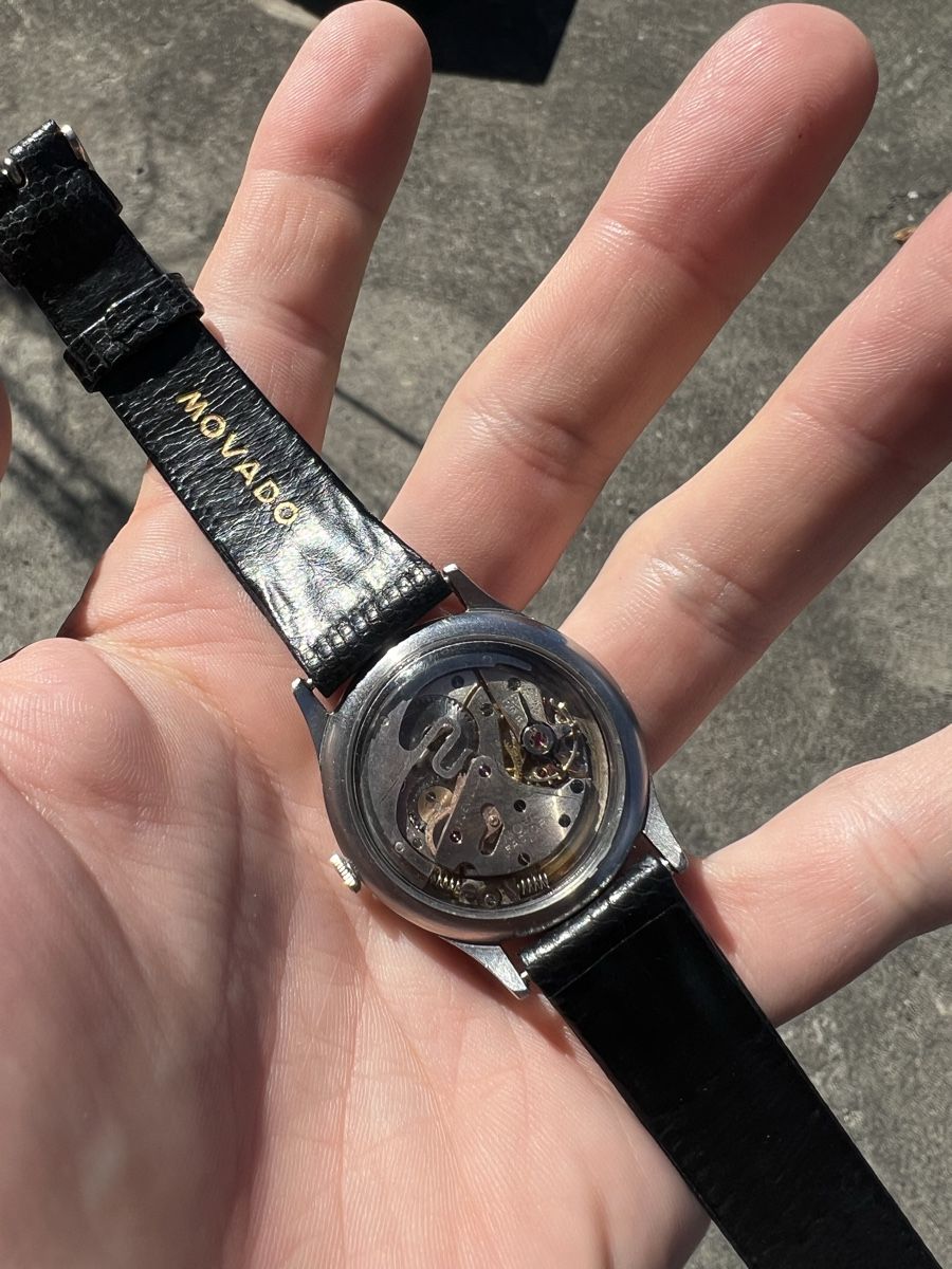 Movado Orologi: MOVADO Automatic See through back 33mm original Movado strap – Usato da Theilingen venduto da AcieraF3 1