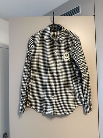 Ralph Lauren Damenbluse Grösse M Schwarz-Weiss Kariert