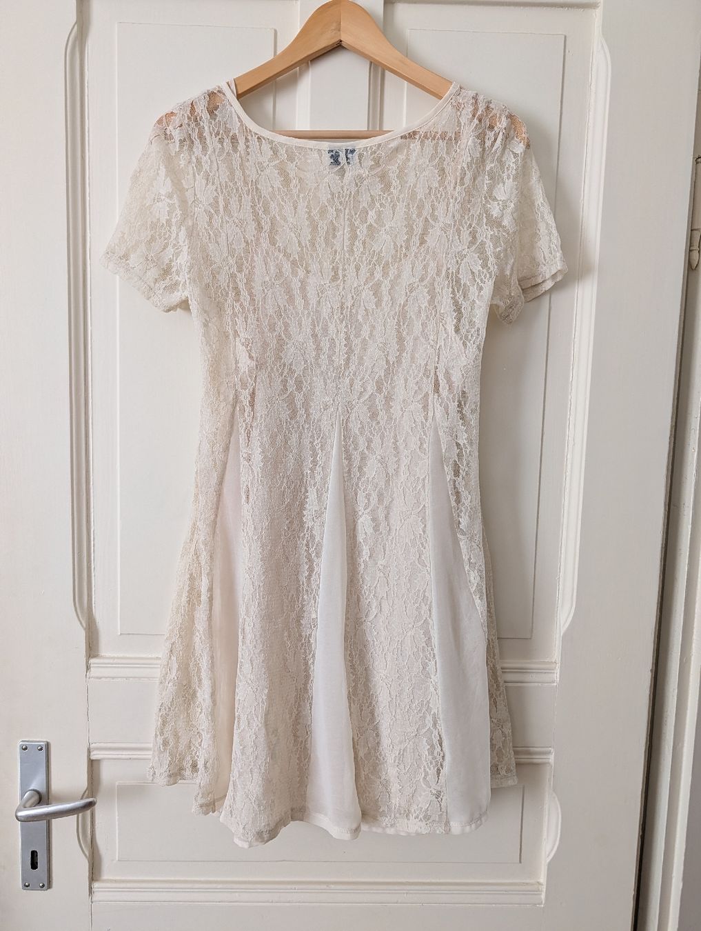 Vestiti: romantisches Boho Sommerkleid Spitze Eierschalen/ Creme Gr.M – Usato da Zürich venduto da Hibiskus3 5