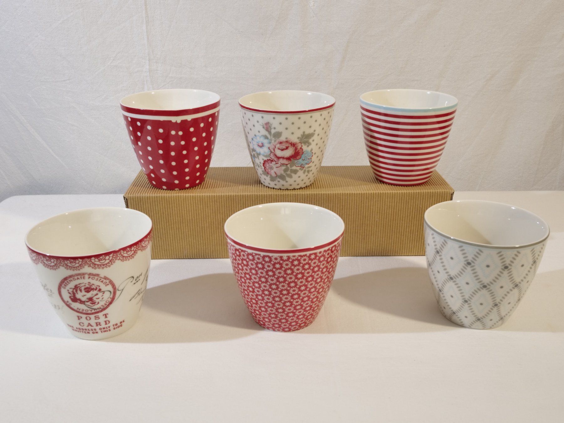 Greengate Tassen: 6 Green Gate Kaffebecher / Mug – Gebraucht aus Lustmühle von Glatisant