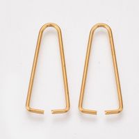3 Klemmbügel Edelstahl vergoldet, 30x13x1 mm