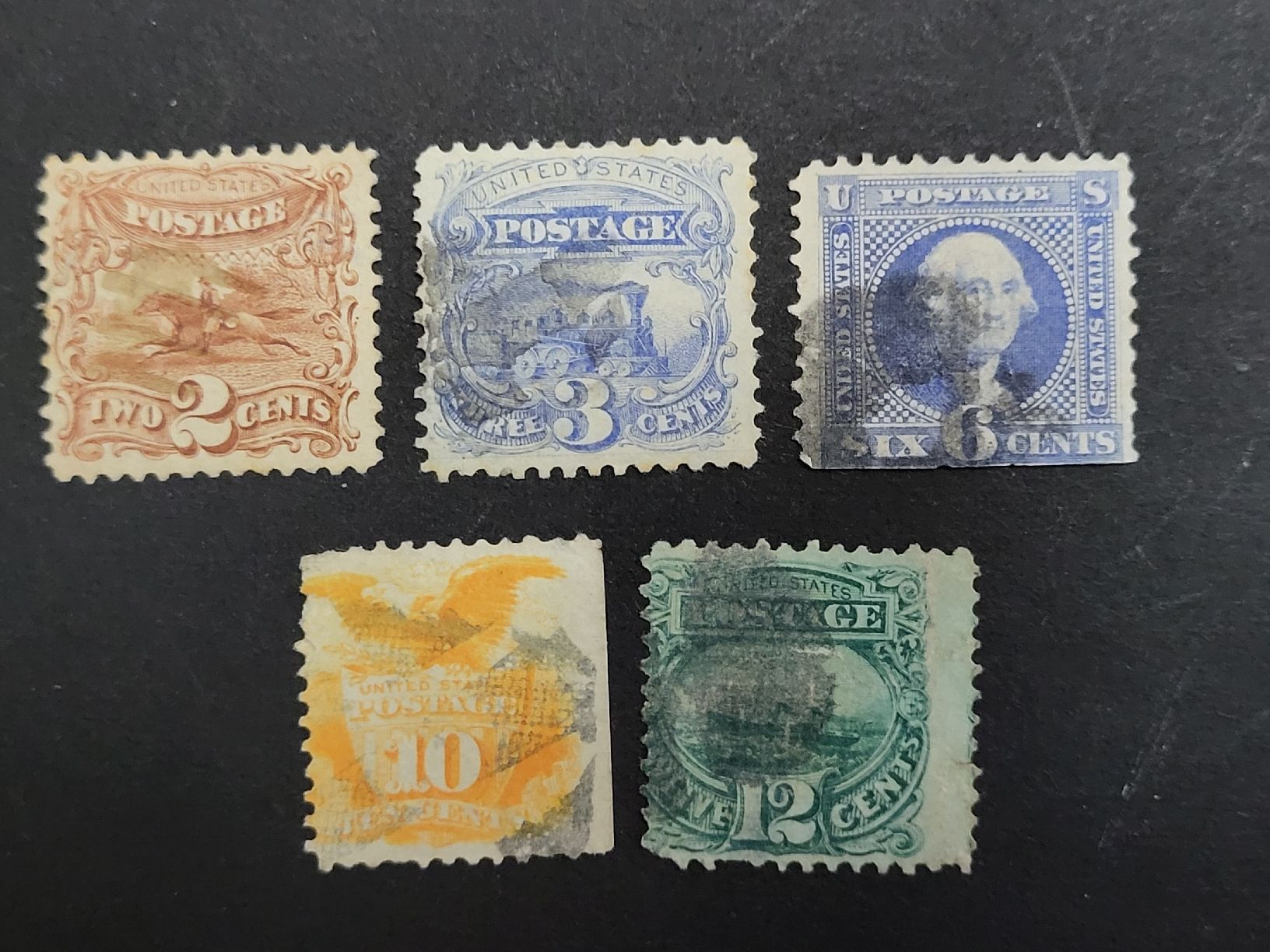 Tutti i francobolli: 1869, USA  -   Nr. 30 - 34 – Usato da stäfa venduto da brandy66