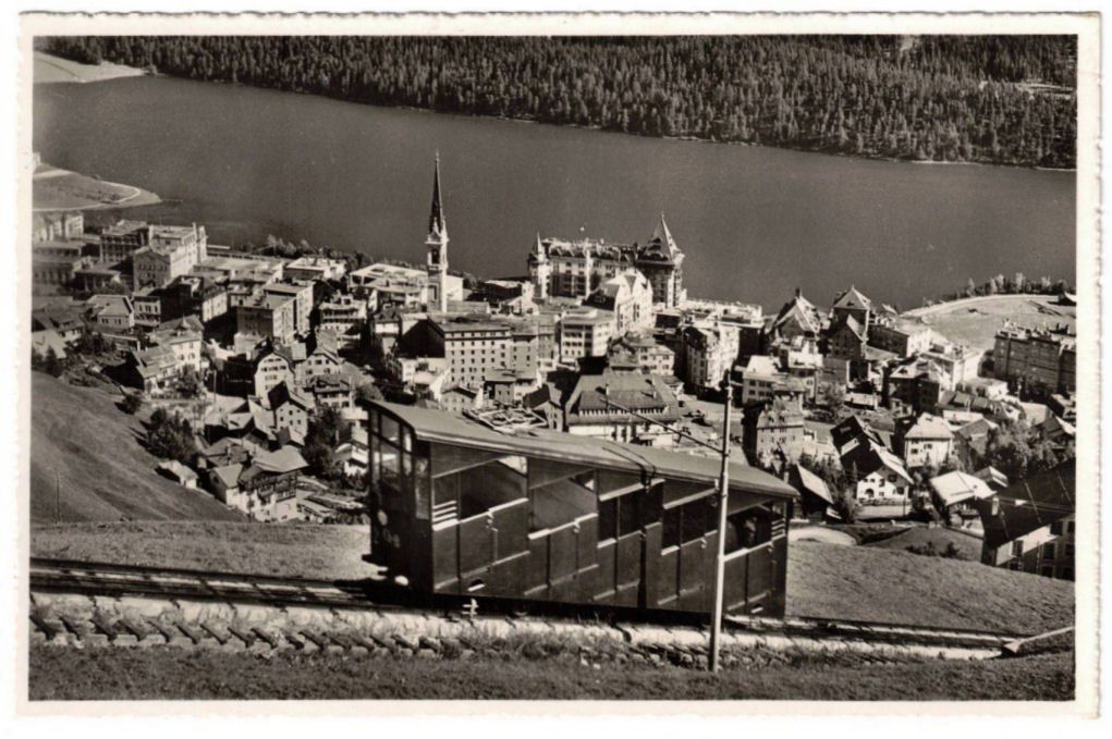 Cartoline postali: St. Moritz - Standseilbahn Chantarella – Usato da Binningen venduto da Mountainrider
