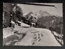 Lenzerheide Winterlandschaft Blockhaus ca. 1960