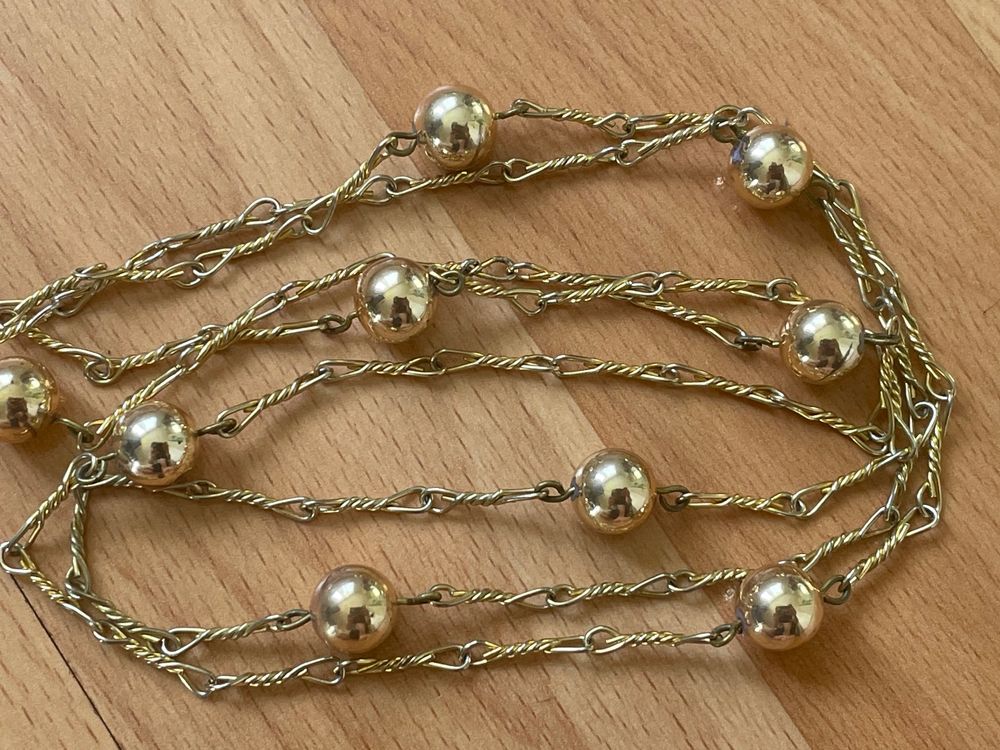 Collier Maille Art Nouveau 1930 – Plaqué Or 18k 750/1000 – Pendentif Occasion