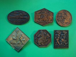 Plaketten Kupfer 1929/30/31/32/33/34