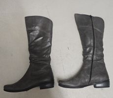 Durea Lederstiefel Grau Grösse 40,5/41, Schaftweite S