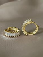 Mini-créoles en argent 925 et zircons blancs