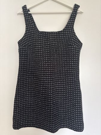 Robe courte MNG noir blanc tweed taille M bon état