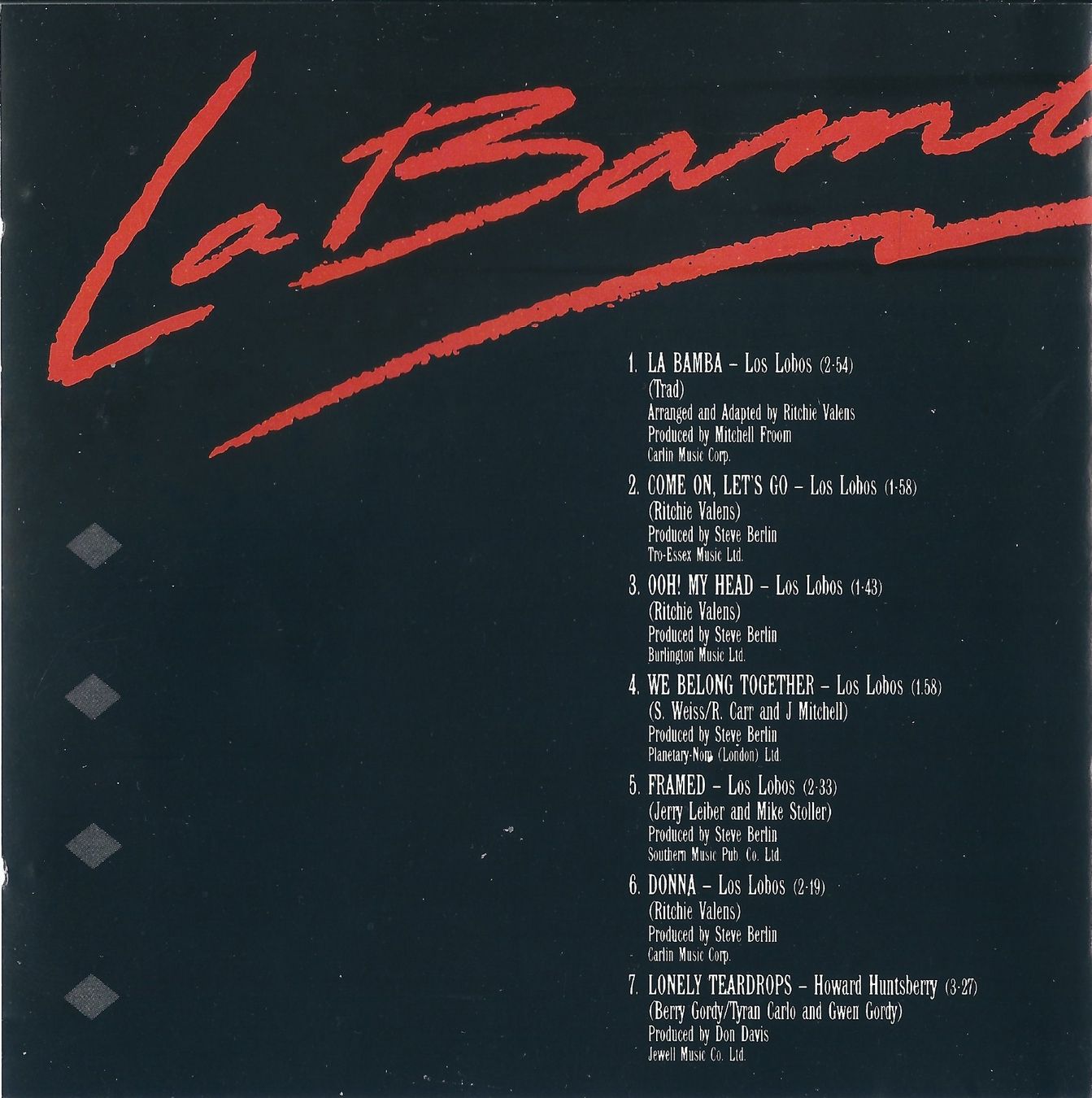 CD: La Bamba - Soundtrack CD, Los Lobos – Usato da Steinhausen venduto da rasuni 1