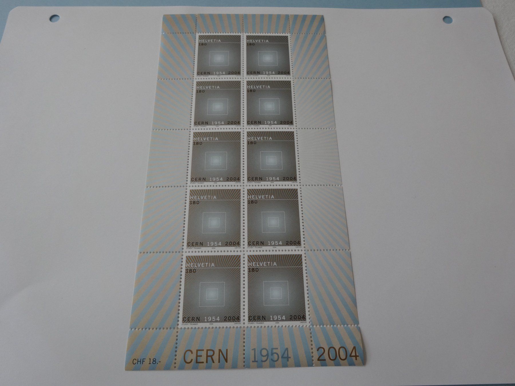 Tutti i francobolli: Helvetia Cern 1954 2004  Postfrisch – Nuovo e nell'imballaggio originale da Neerach venduto da jenny062