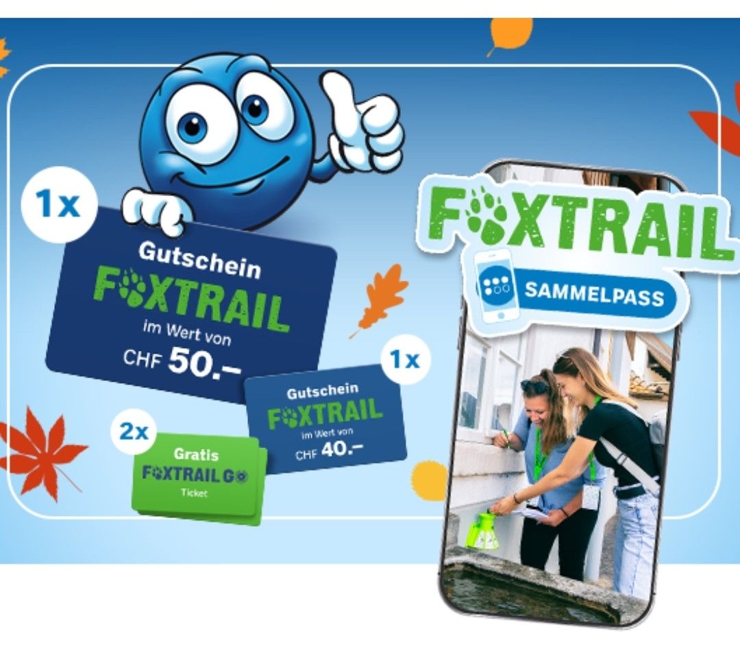 Buoni: Foxtrail + Foxtrail GO Gutscheine – Nuovo e nell'imballaggio originale da Herisau venduto da Arsal