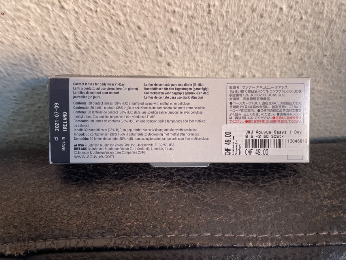 Acuvue Lenti a contatto: Acuvue Oasis 1 Day, -2.5 – Nuovo e nell'imballaggio originale da Zürich venduto da daria_m 1