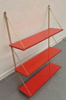 MCM Vintage Design, Stringregal, Metall, 3 Tablare, 1960er