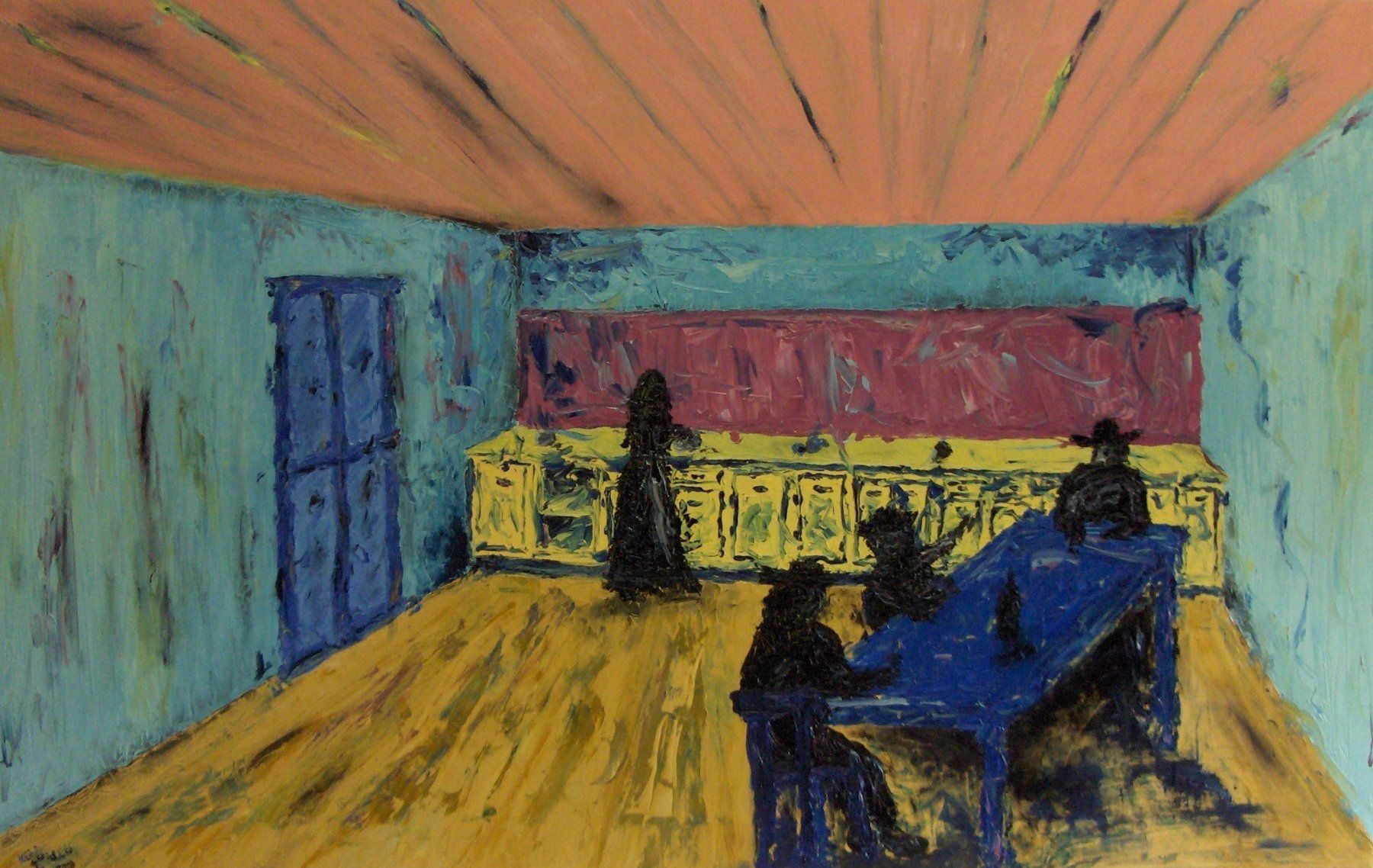 Gemälde: Oelgemälde Ewich Sonntag - "Küche" (116x73, 2008) – Gebraucht aus Seon von galerie5dHafenknelle