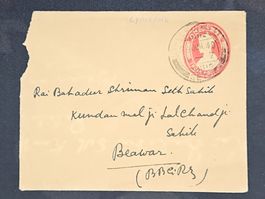 CL25 Enveloppe + Timbre Inde 1940