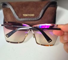 TOM FORD SONNENBRILLE BRILLE CE ITALY VIOLETT MIT ETUI TOP