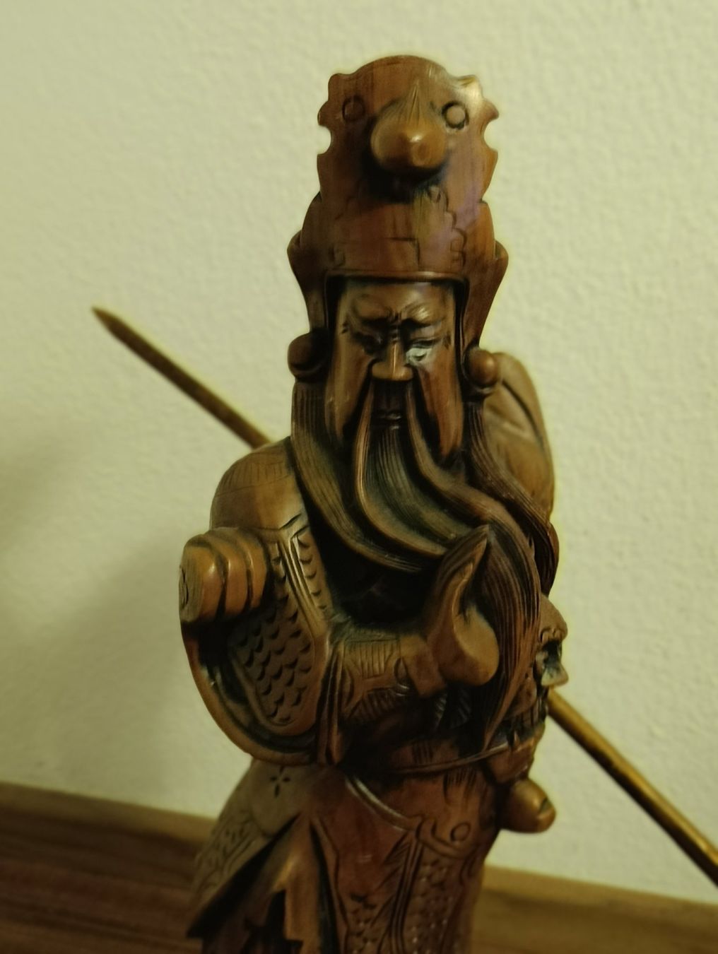 Statuette: Holz Statue, chinesischer Krieger, Antik-Top – Usato da Basel venduto da adler024 2