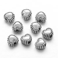 Legierte Perlen Herz Antik Silber 5x6x4mm / 50Stück