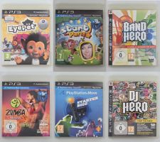 PS3 Party und Move Bundle 5–6 Spiele – DJ Hero, Band Hero, D