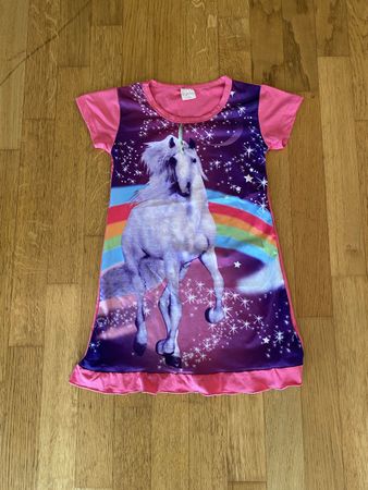 Einhorn Pyjama,Grösse 140, Pink, Regenbogen, Sommer!