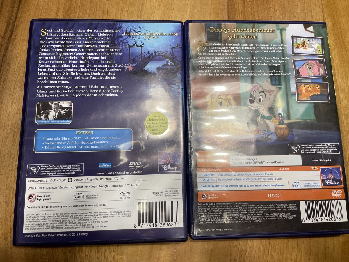 Tutti i DVDs: Susi und Strolch DVD 1 und 2 – Usato da Therwil venduto da rubininio 1