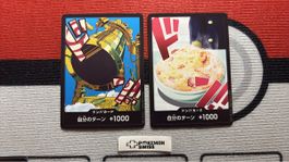 One Piece Don Karten Set 2 Karten neuwertiger Zustand