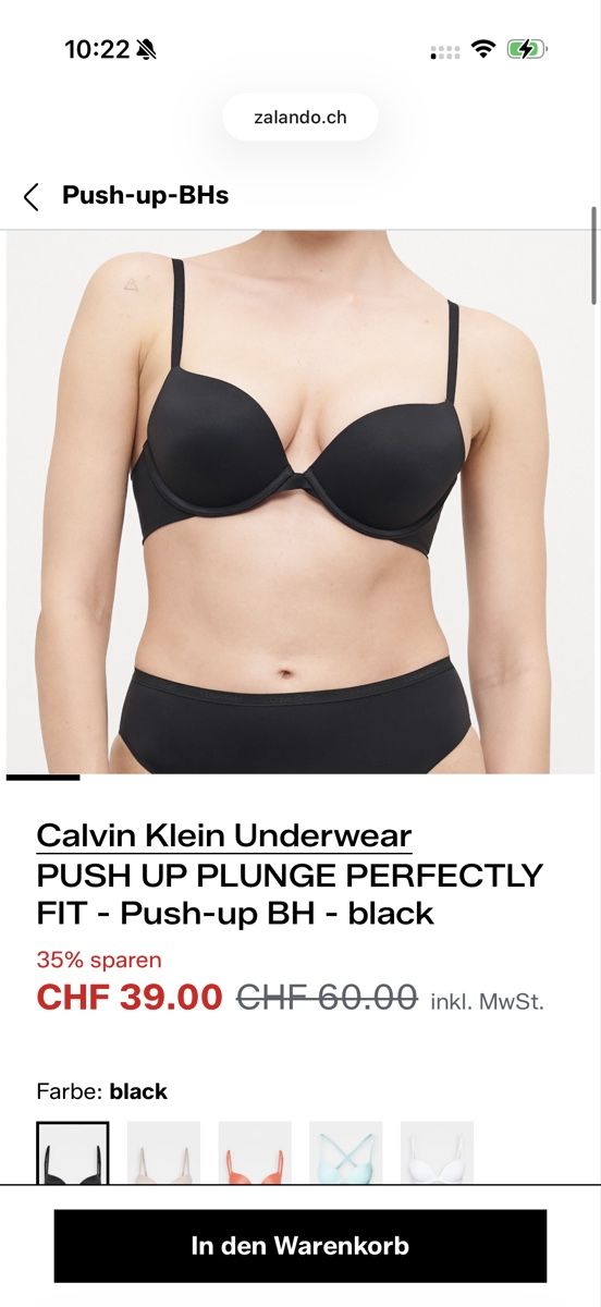 Calvin Klein Altra biancheria intima: Calvin Klein Black Push-Up Plunge Bra, 70C – Nuovo e nell'imballaggio originale da Baar venduto da pat_sk76 3