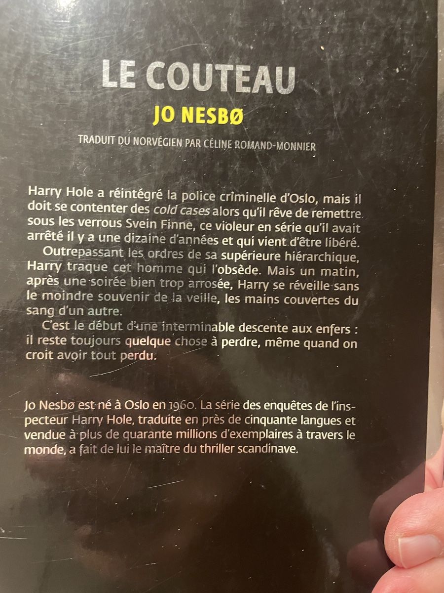 Libri: Jo Nesbø - Le Couteau + Le Fils – Usato da Crissier venduto da Nouchki76 1