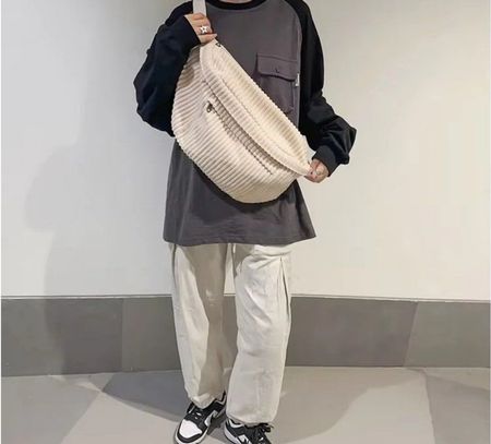 Big Gürteltasche Stil Brusttasche Weiss - Sac style banane