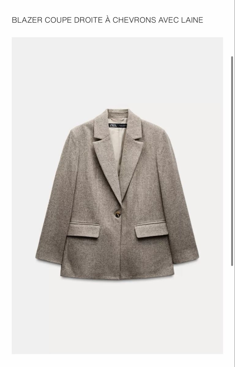 Zara Giacche: Zara Blazer, herringbone pattern, with wool, size XS, new – Nuovo e nell'imballaggio originale da Onex venduto da jinakimmy 7