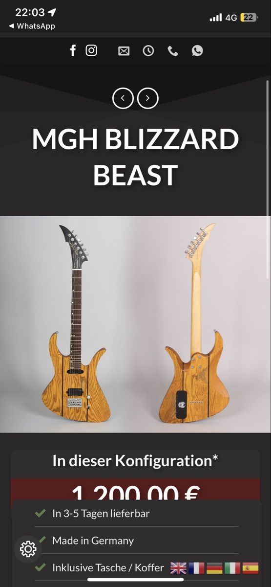 Musikinstrumente: Wunderschöne Handgefertigte E-Gitarre – Gebraucht aus Basel von AntoKramer 5